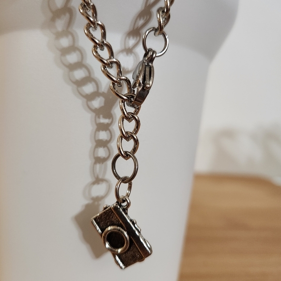 Hand Crafted Stanley Cup Charm Tumbler Cup Handle Antique Silver Camera Pendant - Picture 5 of 6